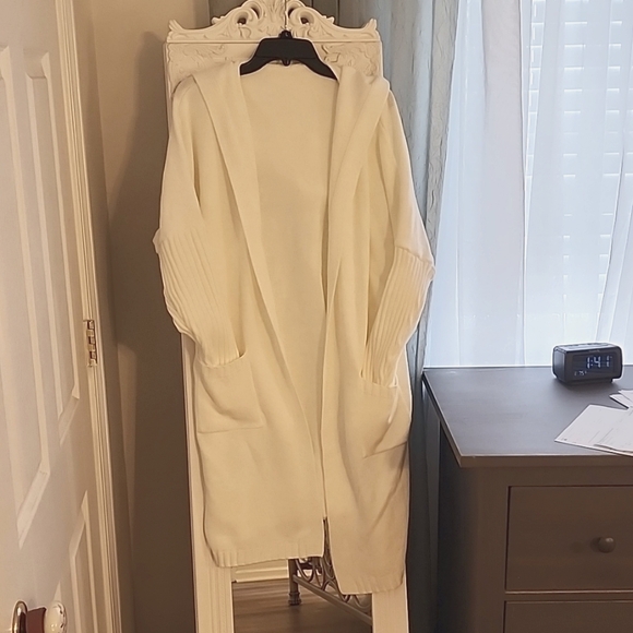 Hooded Cardigan with Pockets - Picture 1 of 5